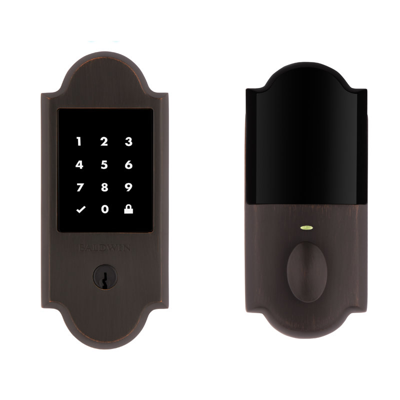 Single Cylinder Smart Deadbolt Z-Wave Technology, Venetian Bronze