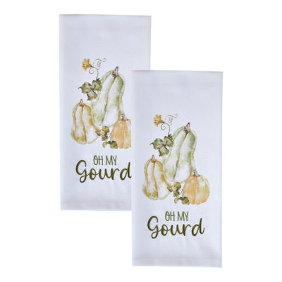 Spit P Oh My Gourd Decorative Dishtowel Set Of 2