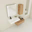 Meuble-lavabo moderne avec lavabo en résine et compartiment latéral - option de rangement élégante