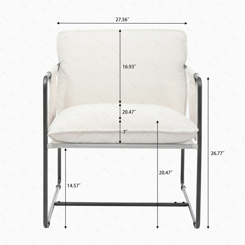 2 Sets 1 Case, Upholstered hanging armchair with arm pocket , crushed foamcushions and skin-friendly braid for living room and bedroom.