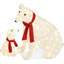 The Holiday Aisle® Large Lighted Polar Bear Family W/ 145 Pre-Strung LED Lights, Zip Ties, Ground Stakes - Red/White