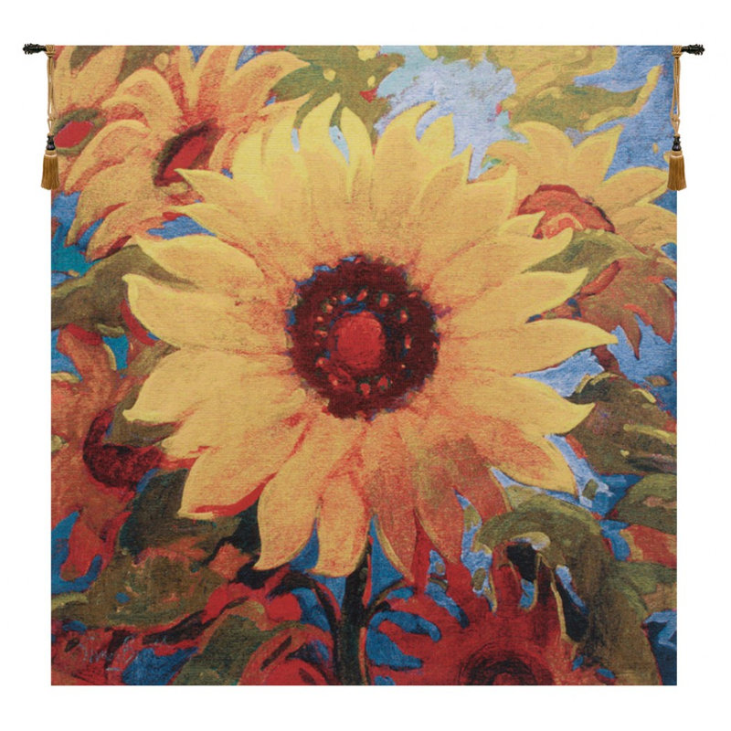 Loom Woven Cotton Blend Wall Hanging, 37" H x 37" W x 0.15" D