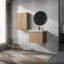 Meuble-lavabo mural sophistiqué avec rangement spacieux et design moderne