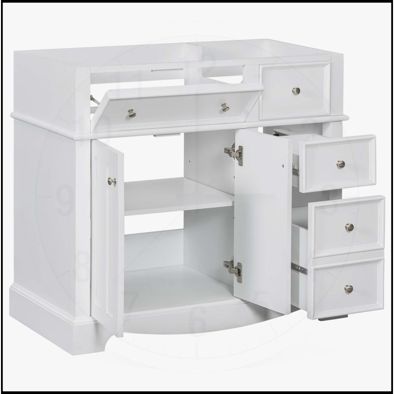 36'' Bathroom Vanity without Basin Sink, White