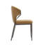 Chaise rembourrée en cuir brun clair Kirsten-1417792037
