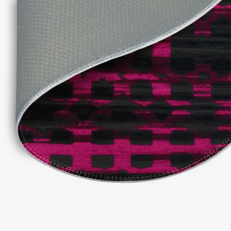 Tapis noir intérieur et extérieur Trellis, Rond 5 pi
