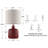 17.5" Modern Glazed Ceramic Table Lamp with Drum Shade-14842052