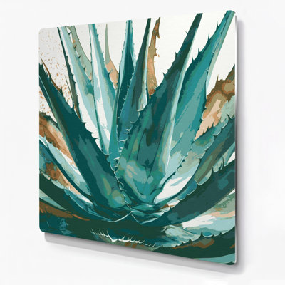 Southwestern Plants Agave Plant 150 Brown Metal Wall Art