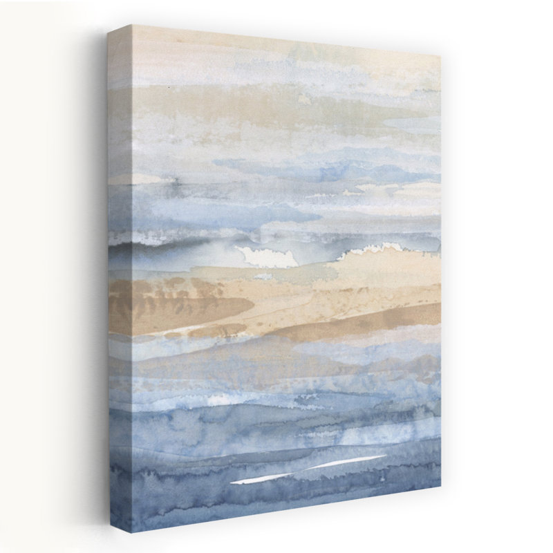 Contemporary Art Abstract Modern Beach Landscape Wall Art by Lara Eckerman - Wrapped Canvas Print, 45.72 cm H x 30.48 cm W