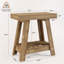 Table de bout à 2 niveaux en bois, petite table d'appoint rustique avec rangement pour le salon-126673005-126673007