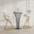 Elegant S-shaped Bar Stools with Backrest and Floral Print, Ideal for Kitchen Island and Dining Areas-355988674