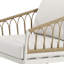 Paquet de 2 canapés simples en osier de patio avec coussins beige Breeze
