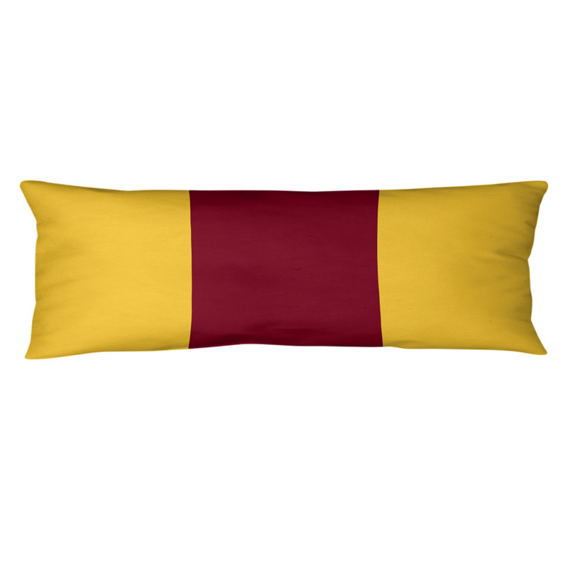 Polyester Medium Pillow, Minnesota,Yellow/Maroon Middle