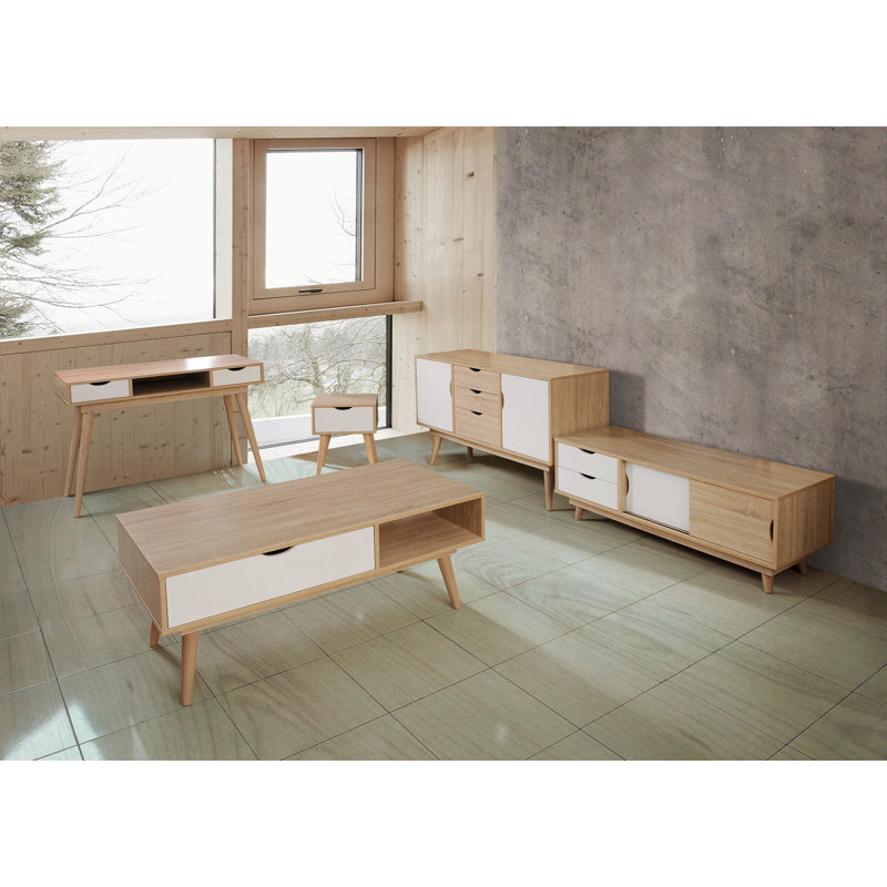 Stanton 125cm Sideboard, Sonoma Oak/White