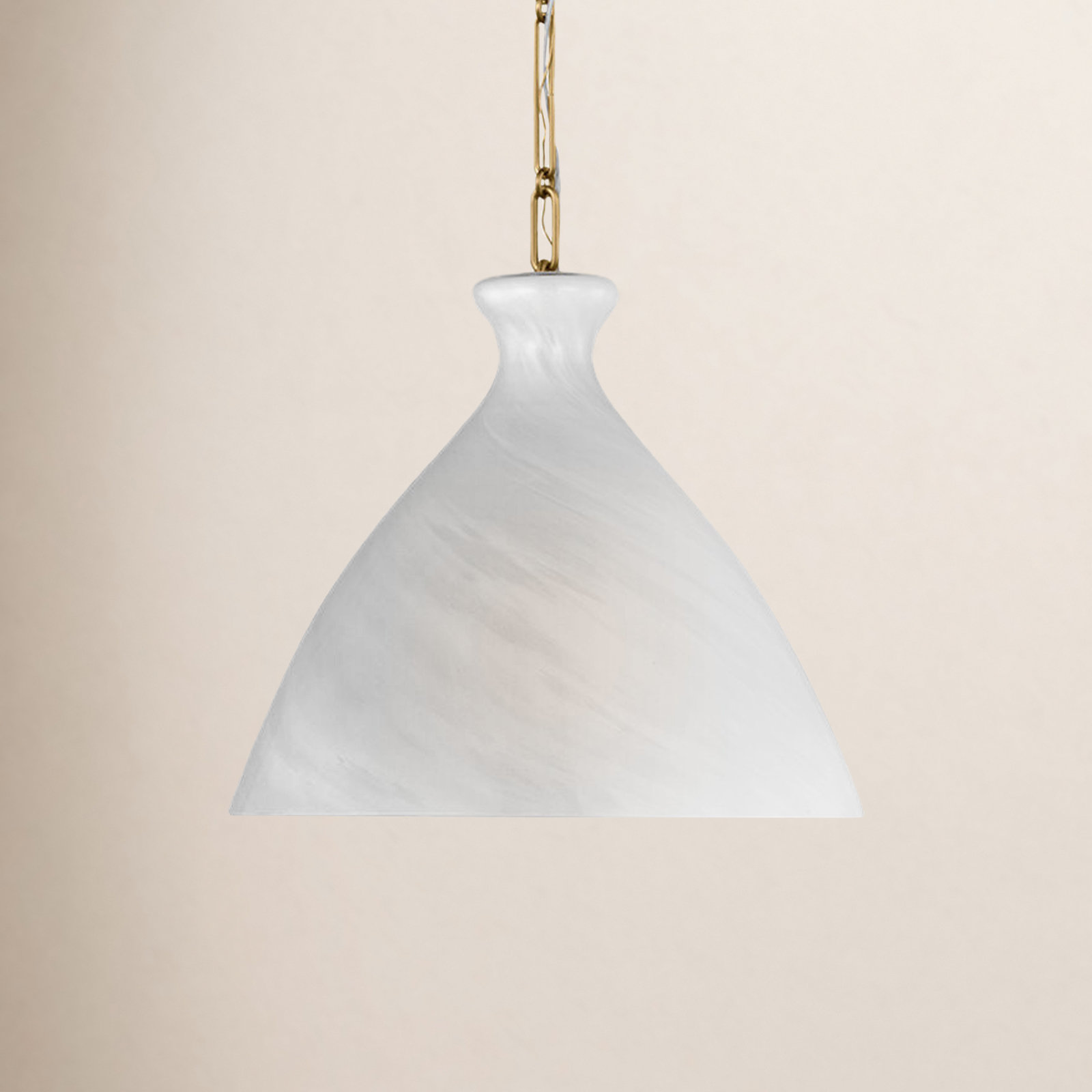 Giacomo Single Light Glass Steel Dimmable Pendant, Striated Glass