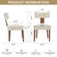 Ensemble de chaises de salle à manger rembourrées en lin avec pieds en bois d'hévéa-651679796