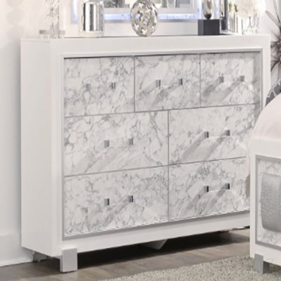 Marble White Dresser