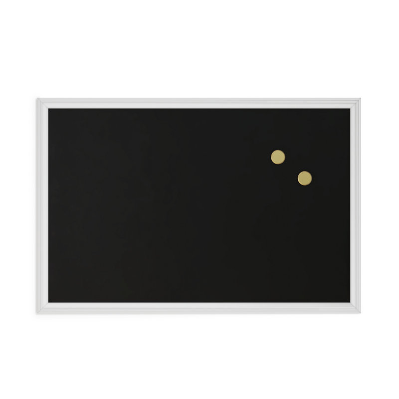 30 x 20 Inch Black Magnetic Chalkboard with White MDF Frame