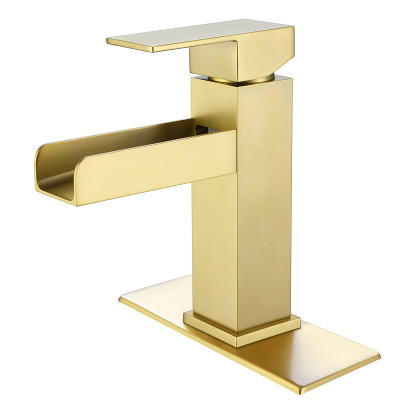 Single-Hole Single-handle Bathroom Faucet, Brushed Gold