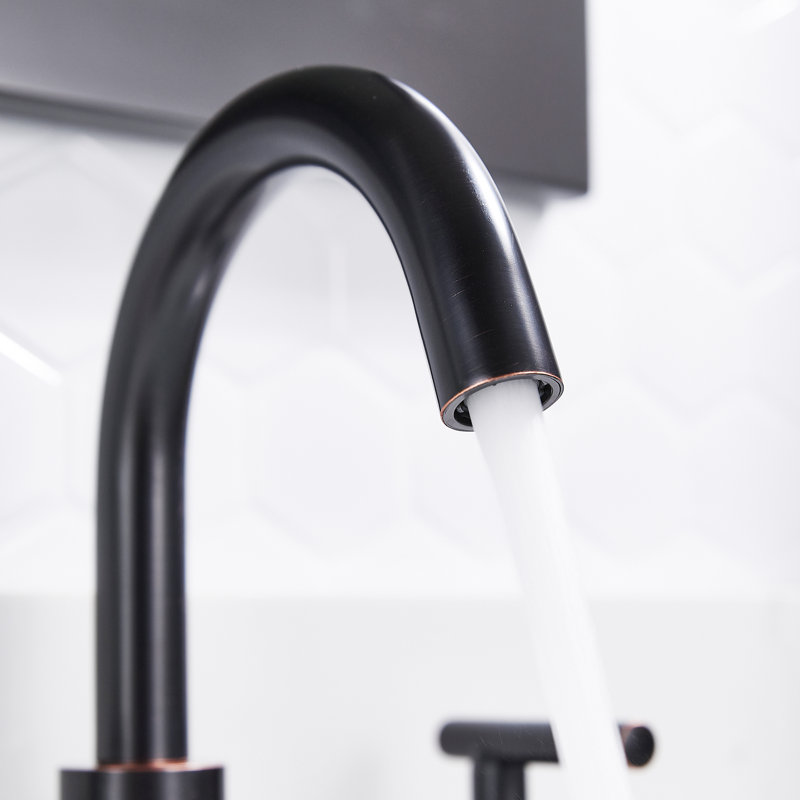 Robinet de salle de bain à 2 poignées avec ensemble de drain Celestin, Bronze frotté à l'huile