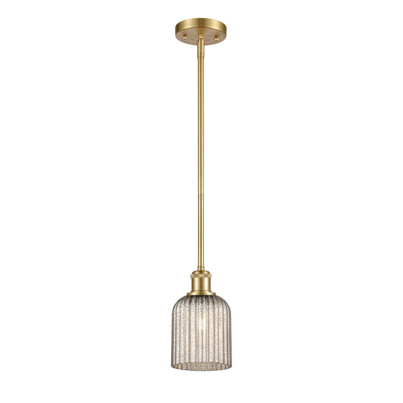 Luminaire suspendu 5 lumières Ballston Addeline, Or satiné, Mercure