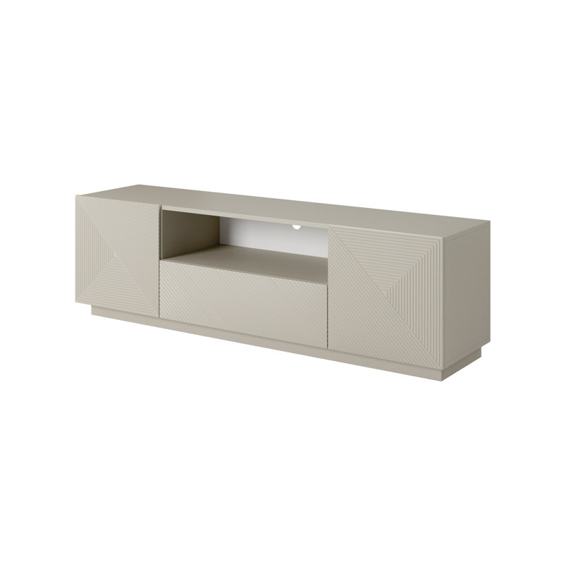 Menelik Unfinished TV Stand for TVs up to 55", Cashmere