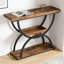 Console industrielle avec rangement à 3 niveaux, capacité de 200 lb, canapé à assemblage facile pour le salon, l'entrée, le couloir ou le vestibule