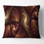 Motif fractal brun symétrique - coussin à imprimé floral-30718461-30718465