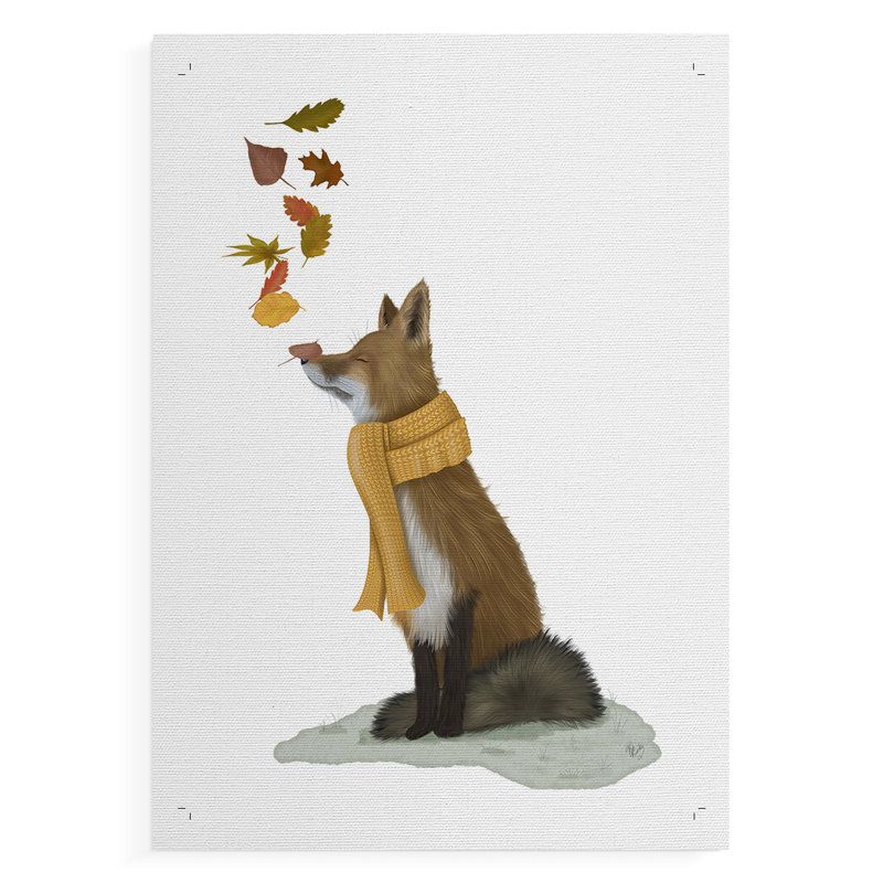 Feuilles de renard sur le nez - impression sur toile seulement - non encadrée, H 48 po x l 32 po