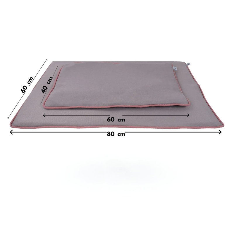 Lit pour animal de compagnie, Gris, L 23,6 po x l 15,7 po