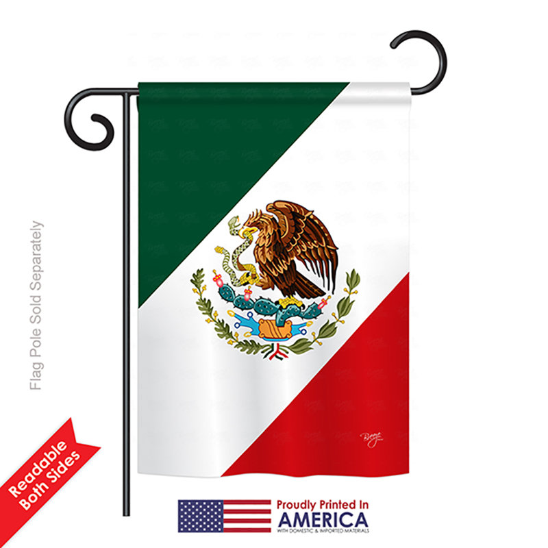 Ensemble de 2 drapeaux mexique de la nationalité mondiale drapeau de polyester vertical décoratif, H 40 po x l 28 po