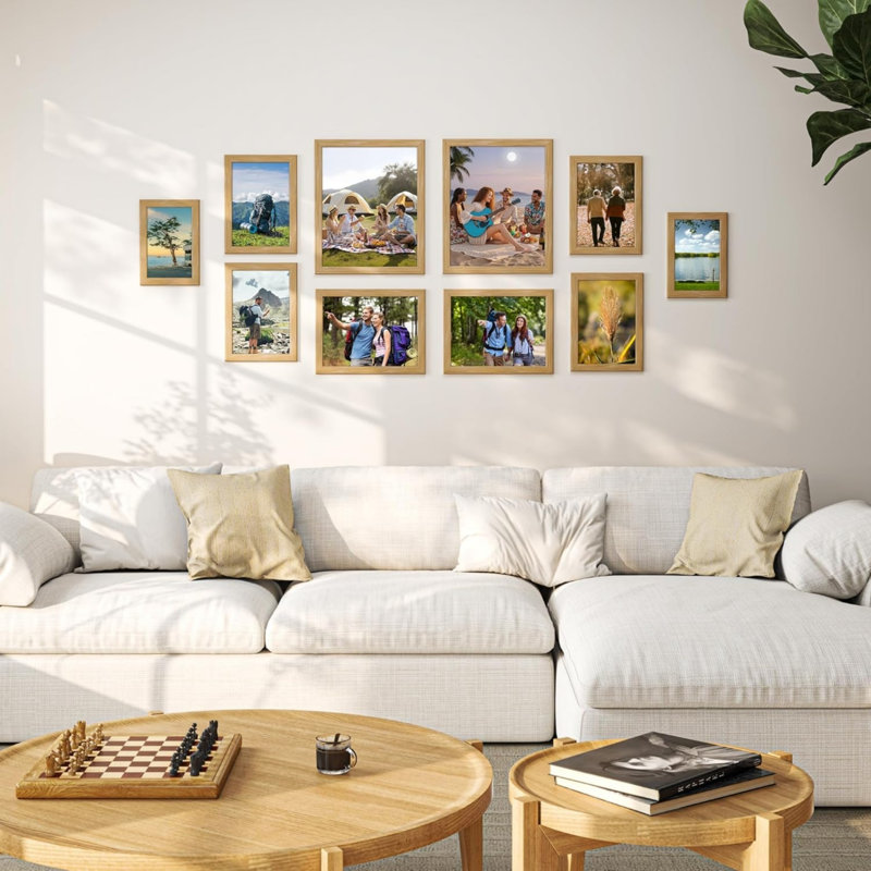 Storage Picture Frame - Set of 12, Oak