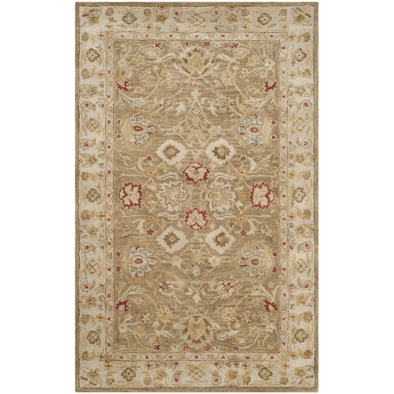 Crisanta Hand Tufted Wool Oriental Rug, Rectangle 5' x 8'