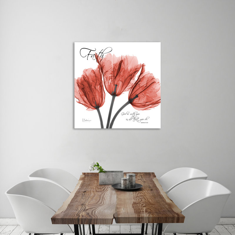 « tulips x-ray » par albert koetsier,, reproduction de photo, H 48 po x l 48 po x P 1,5 po, Toile
