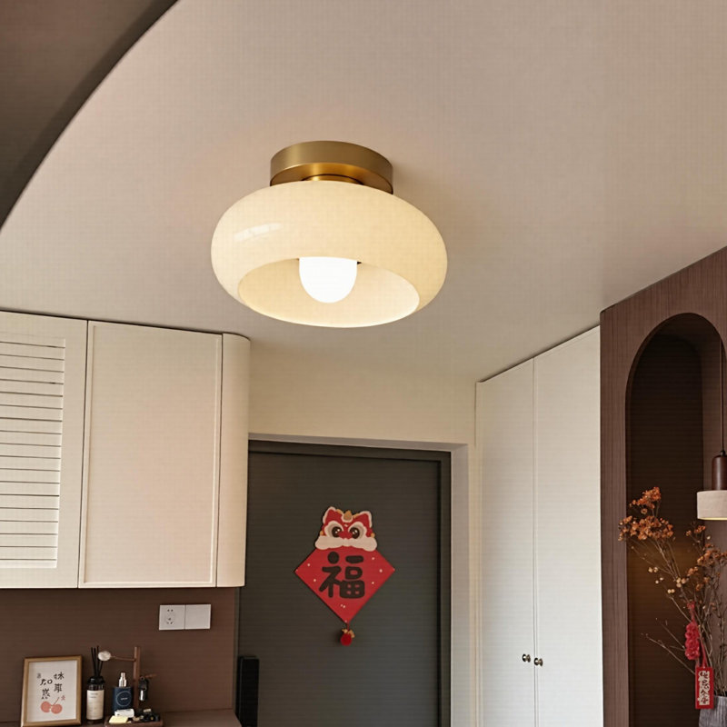 Verre semi-encastré beige, H 9,84 po x l 11,02 po x P 11,02 po