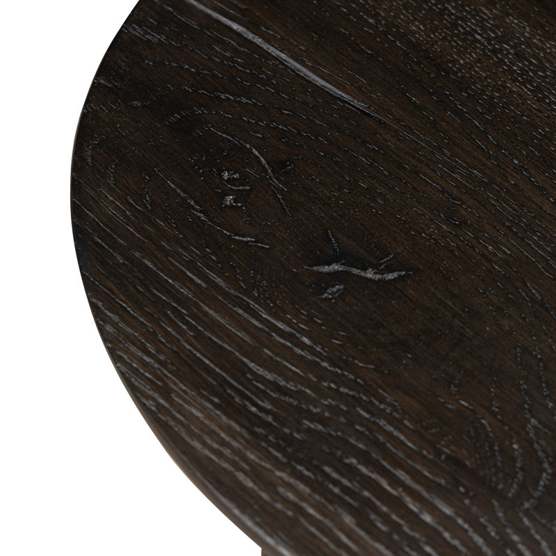 Cooper Solid Wood End Table, Smoked Black