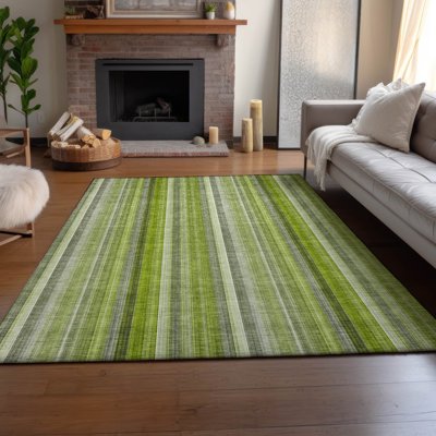 Tapis vert lavable à la machine de qualité supérieure 5 pi x 7 pi 6 po Cerrito AMF543