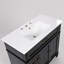 Meuble-lavabo simple 36 po avec lavabo, 3 tiroirs et armoire à deux portes Sanoxis