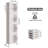 4-Tier Folding Stackable Storage Cabinet, 168 QT Narrow Plastic Storage Organizer with Magnetic Doors, Adjustable Shelves and Wheels-129060514