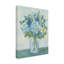 Art mural sur toile tendue - "Aqua Bouquet I" de June Erica Vess pour décoration de salon, de chambre à coucher ou de bureau - 24 x 32