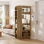 Cloison de 71 po en bois avec tablettes de rangement ouvertes-286035621