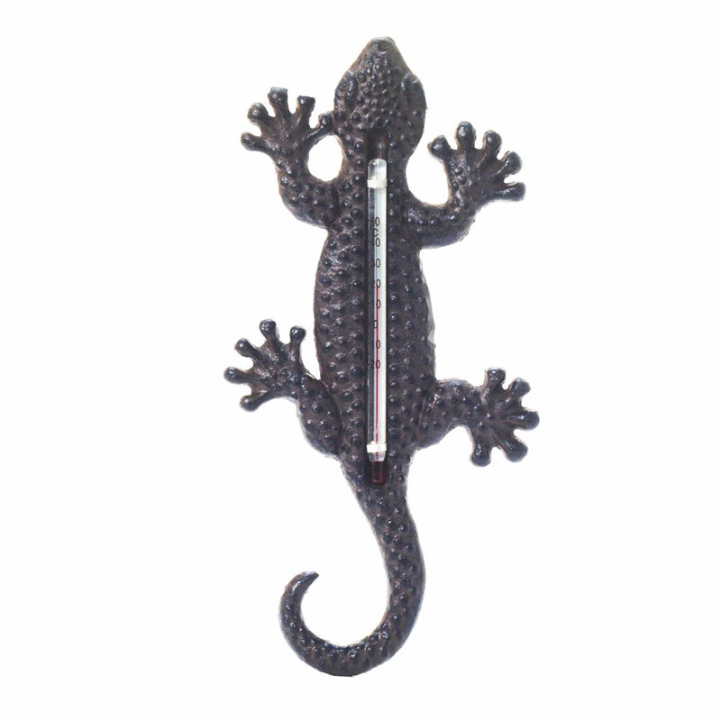 Lizard Thermometer Figurine