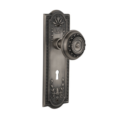 Meadows Interior Mortise Door Knob with Meadows Long Plate