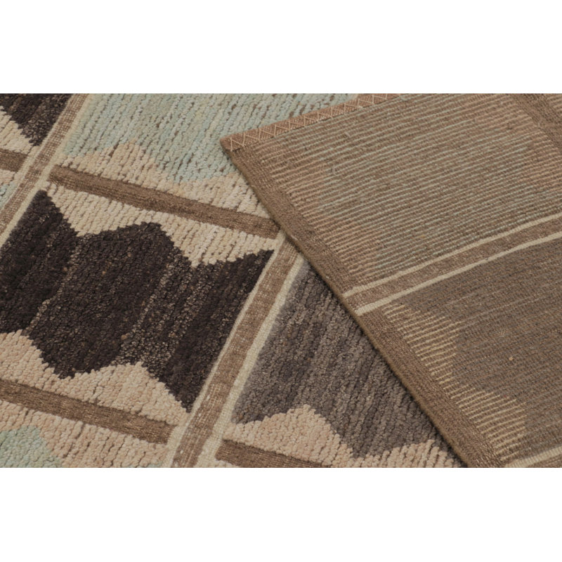 Scandinavian Wool Geometric Area Rug, Rectangle 12' x 15'