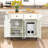 43.3'' Wide Rolling Kitchen Island with Storage and Solid Wood Top-86787617