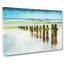 Groynes On Whitby Beach Painting - Wrapped Canvas-56655555
