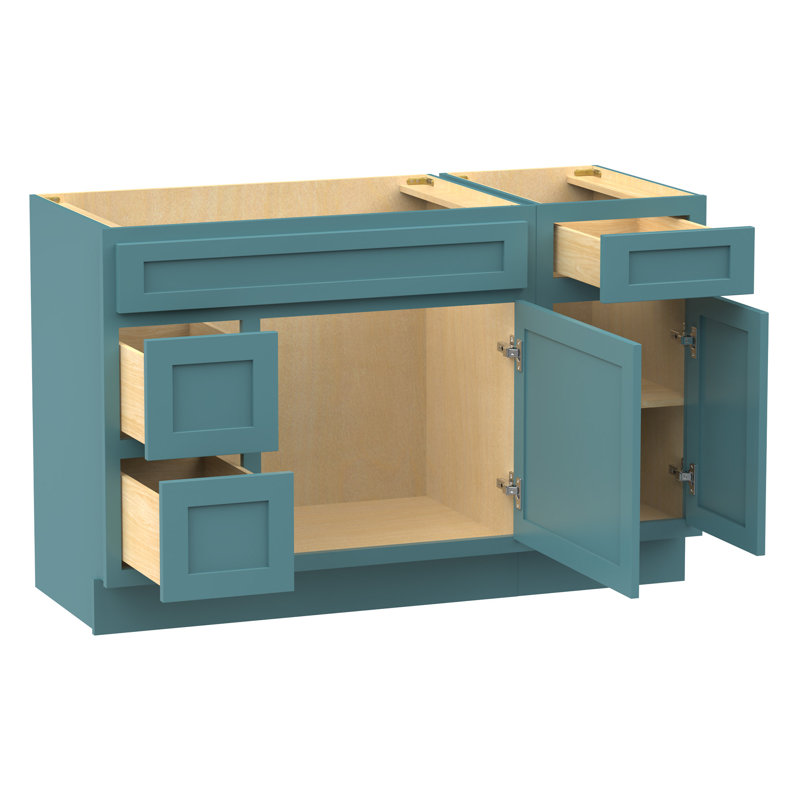 Base de meuble-lavabo simple 51 po seulement, Bleu sarcelle