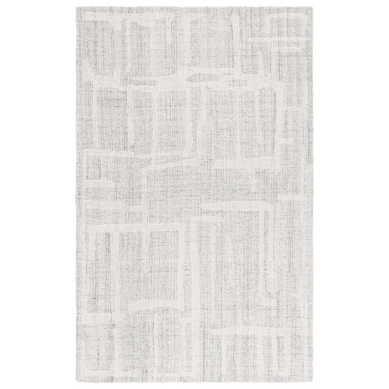 Tapis abstrait en laine touffetée à la main Abstract 460, Rectangle 4pi x 6 pi