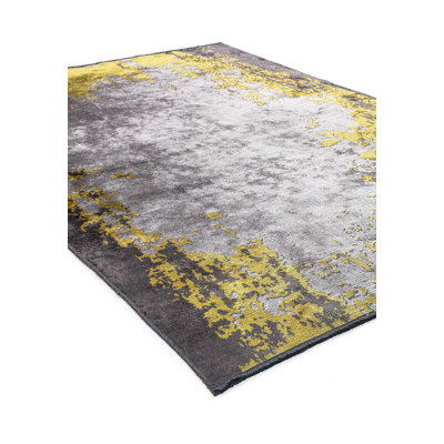 Raisah Rectangle Abstract Cotton and Viscose Indoor / Outdoor Area Rug