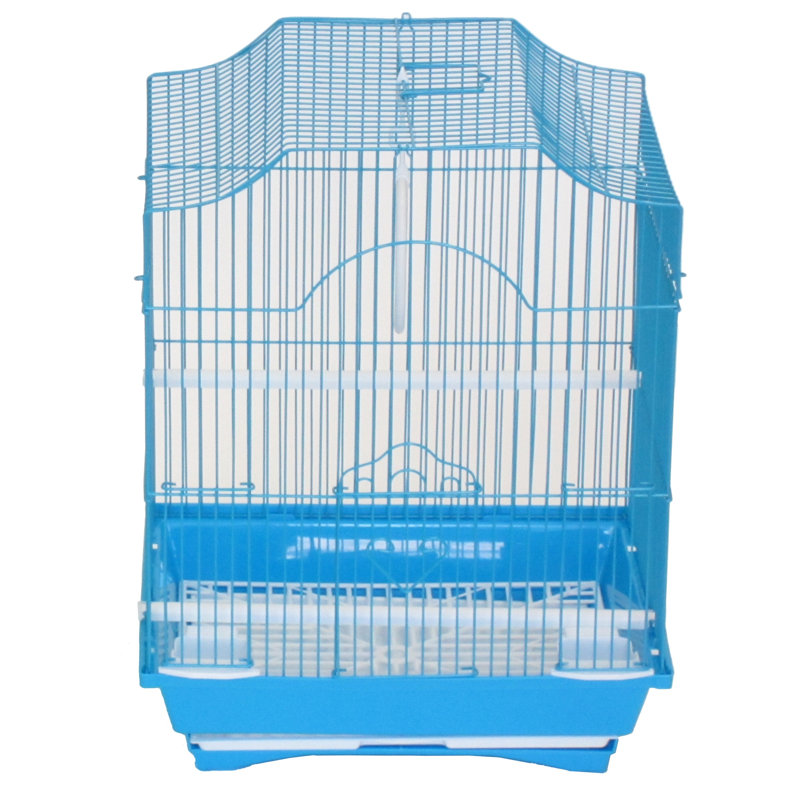 Cage à oiseau à plateau plat Iglesias, Bleu
